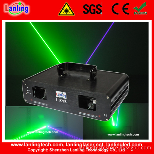 Double Lens Green & Purple Fat Beam Laser Disco Light